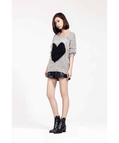 ORENDA（オレンダ）の「這就是所謂的大心款針織毛衣（トップス・レディース・寶藍/杏色/駝色・F）」の8枚目の写真