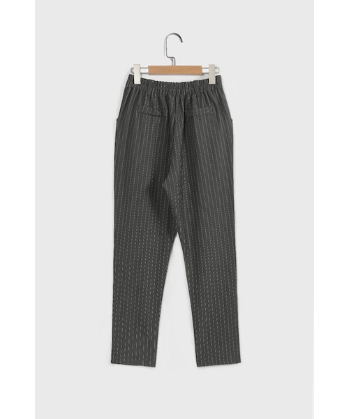 ORENDA(オレンダ)の「英倫風格直條紋鬆緊老爺褲(パンツ・レディース・灰/黑・S/M/L)」の2枚目の写真