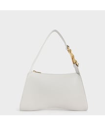 CHARLES & KEITH | 【2022 SPRING 新作】チェーンリンク ストラップショルダーバッグ / Chain-Link Strap Shoulder Bag （Chalk）