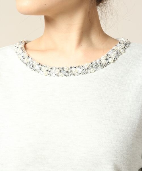 LOWRYS FARM（ローリーズファーム）の「スウェットビジュープルオーバーロングスリーブ（トップス・レディース・オフ/ブラック/グレー/バーガンディ・Ｍ/Ｌ）」の7枚目の写真