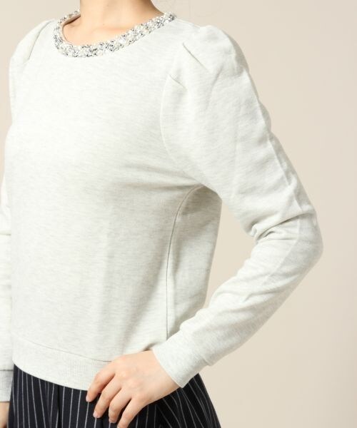 LOWRYS FARM（ローリーズファーム）の「スウェットビジュープルオーバーロングスリーブ（トップス・レディース・オフ/ブラック/グレー/バーガンディ・Ｍ/Ｌ）」の11枚目の写真