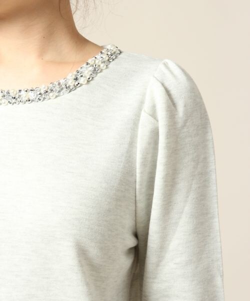 LOWRYS FARM（ローリーズファーム）の「スウェットビジュープルオーバーロングスリーブ（トップス・レディース・オフ/ブラック/グレー/バーガンディ・Ｍ/Ｌ）」の8枚目の写真