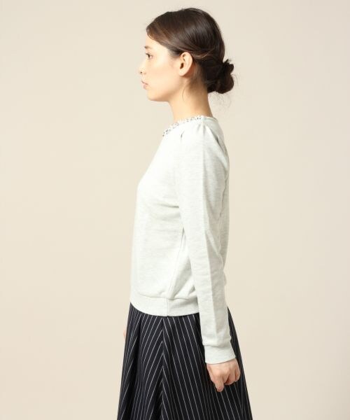 LOWRYS FARM（ローリーズファーム）の「スウェットビジュープルオーバーロングスリーブ（トップス・レディース・オフ/ブラック/グレー/バーガンディ・Ｍ/Ｌ）」の5枚目の写真