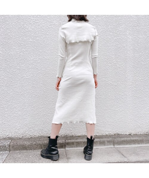 lilLilly（リルリリー）の「リブアンサンブルドレス（ワンピース/ドレス・レディース・IVORY(3/4~順次配送)/MINT (3/4~順次配送)/BLACK (3/4~順次配送)）」の7枚目の写真