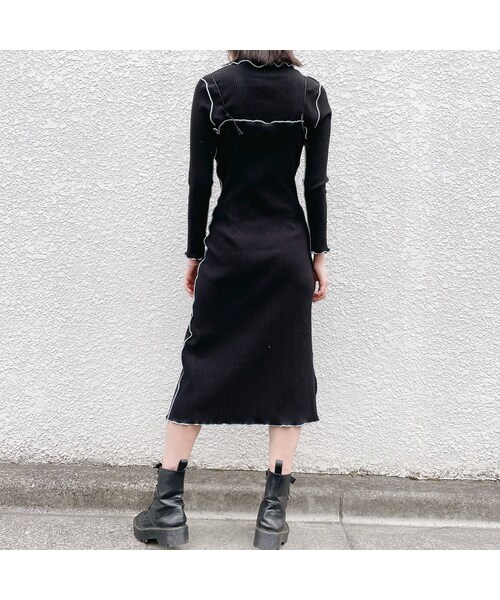 lilLilly（リルリリー）の「リブアンサンブルドレス（ワンピース/ドレス・レディース・IVORY(3/4~順次配送)/MINT (3/4~順次配送)/BLACK (3/4~順次配送)）」の11枚目の写真