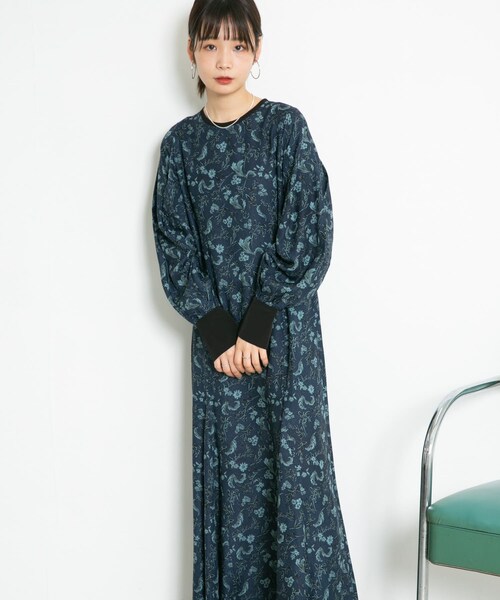 KBF（ケイビーエフ）の「フラワープリントマーメイドワンピース（その他・レディース・NAVY/YELLOW/GREEN・one）」の14枚目の写真