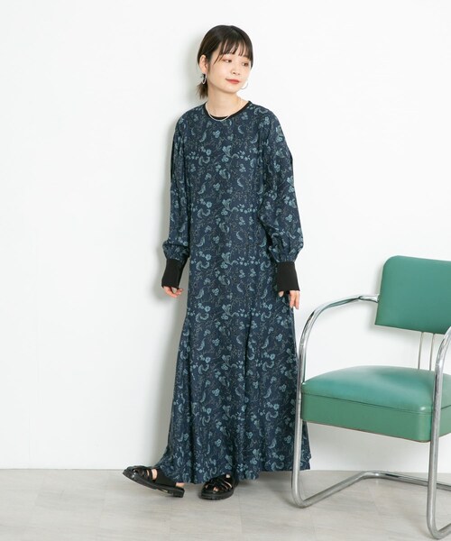 KBF（ケイビーエフ）の「フラワープリントマーメイドワンピース（その他・レディース・NAVY/YELLOW/GREEN・one）」の20枚目の写真