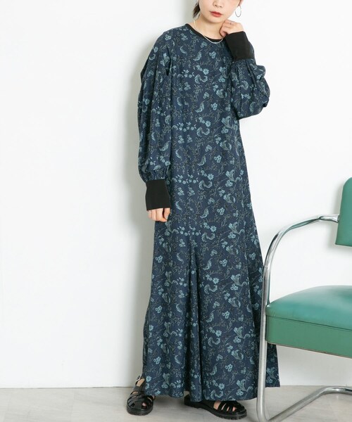 KBF（ケイビーエフ）の「フラワープリントマーメイドワンピース（その他・レディース・NAVY/YELLOW/GREEN・one）」の16枚目の写真