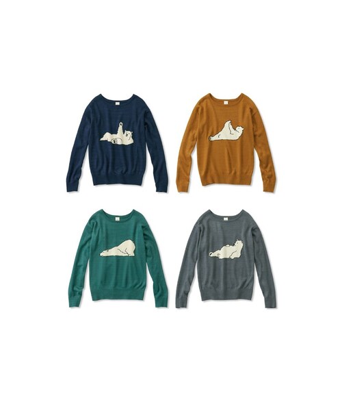 haco!（ハコ）の「NUSY　おとぼけ白くまくんのジャカードニットの会（ニット/セーター・レディース・Various・S /M /L /LL/MT）」の4枚目の写真