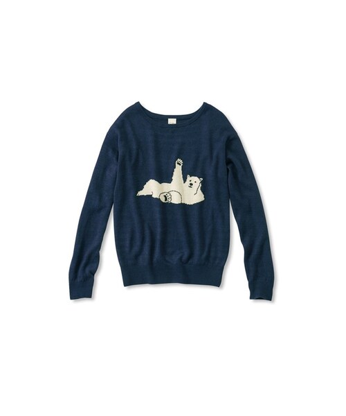 haco!（ハコ）の「NUSY　おとぼけ白くまくんのジャカードニットの会（ニット/セーター・レディース・Various・S /M /L /LL/MT）」の7枚目の写真