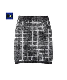 GU | （GU）ニットタイトスカート（ツイード）(スカート)