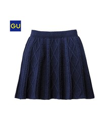 GU | （GU）ニットフレアスカート（ケーブル）(スカート)
