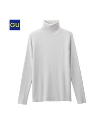 GU | （GU）リブタートルネックセーター（長袖）(トップス)