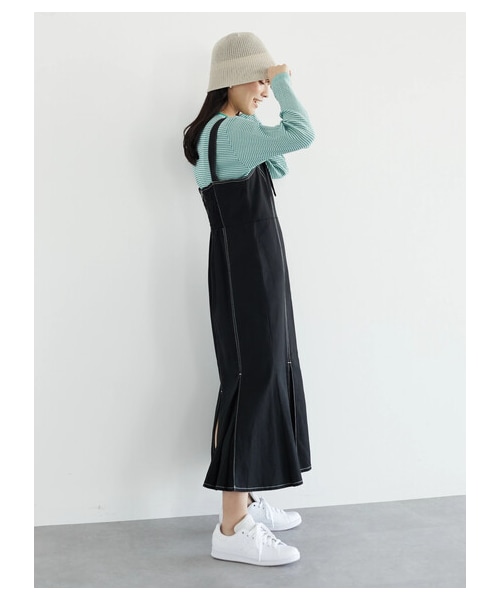 Green Parks(グリーンパークス)の「配色リブプルオーバー(トップス・イエロー/グリーン/ネイビー・F)」の7枚目の写真