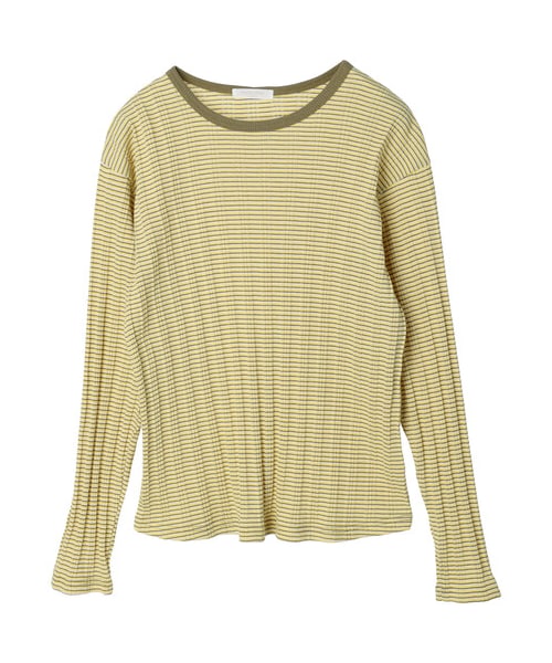 Green Parks(グリーンパークス)の「配色リブプルオーバー(トップス・イエロー/グリーン/ネイビー・F)」の21枚目の写真