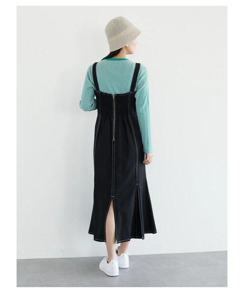 Green Parks(グリーンパークス)の「配色リブプルオーバー(トップス・イエロー/グリーン/ネイビー・F)」の8枚目の写真