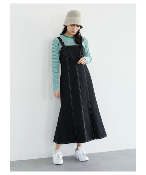 Green Parks(グリーンパークス)の「配色リブプルオーバー(トップス・イエロー/グリーン/ネイビー・F)」の6枚目の写真