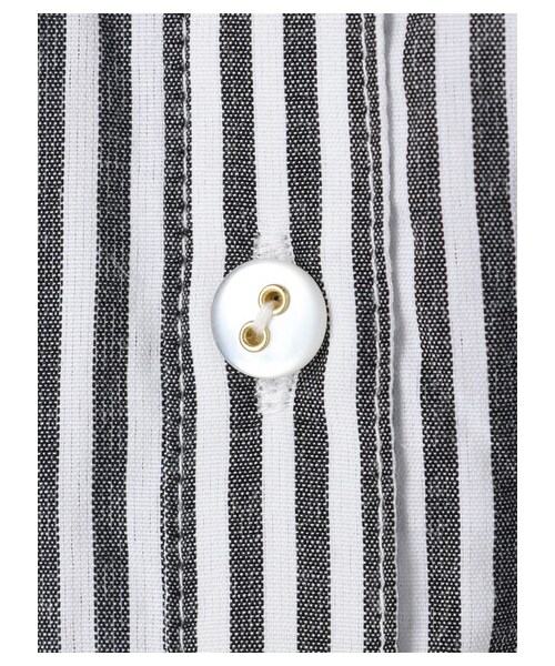 Green　Parks（グリーンパークス）の「・ELENCARE DUE ストライプシャツワンピース（ワンピース/ドレス・ブラック/ベージュ/グリーン/ブルー・F）」の17枚目の写真