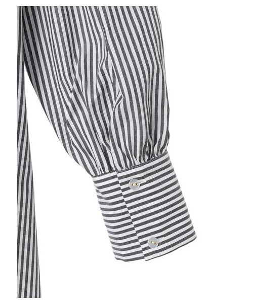 Green　Parks（グリーンパークス）の「・ELENCARE DUE ストライプシャツワンピース（ワンピース/ドレス・ブラック/ベージュ/グリーン/ブルー・F）」の18枚目の写真