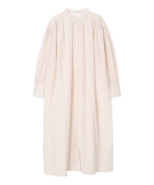 Green　Parks（グリーンパークス）の「・ELENCARE DUE ストライプシャツワンピース（ワンピース/ドレス・ブラック/ベージュ/グリーン/ブルー・F）」の21枚目の写真