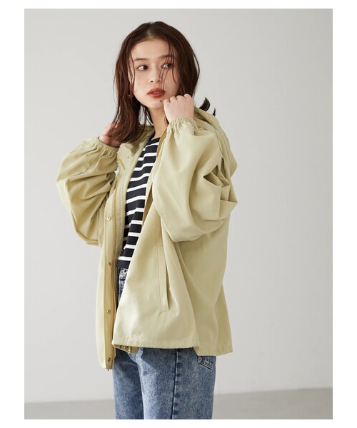 Green　Parks（グリーンパークス）の「・ELENCARE DUE ワイドマウンテンパーカー（ジャケット/アウター・アイボリー/ブラック/ベージュ/イエロー・F）」の14枚目の写真