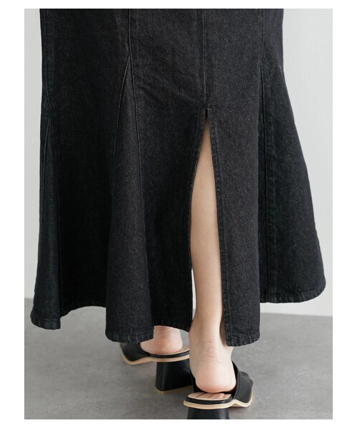 Green　Parks（グリーンパークス）の「・ELENCARE DUE デニムマーメイドスカート（スカート・ブラック/インディゴ/ミックス・F）」の7枚目の写真