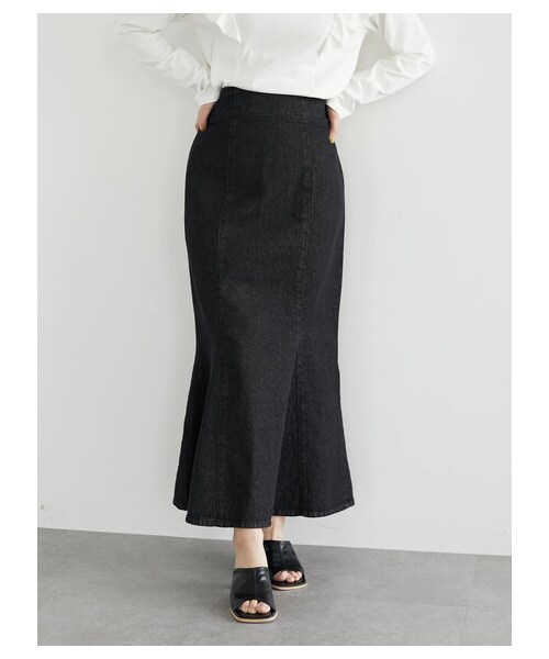 Green　Parks（グリーンパークス）の「・ELENCARE DUE デニムマーメイドスカート（スカート・ブラック/インディゴ/ミックス・F）」の22枚目の写真