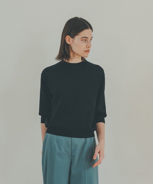 ☆美品☆CLANE クラネ　ベーシックコンパクトニットトップス　水色　Mサイズ 楽天市場】CLANE(クラネ) BASIC COMPACT KNIT TOPS ベーシック