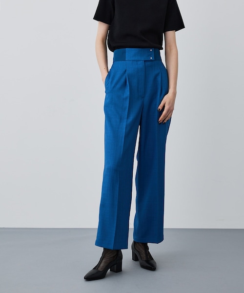 UNITED TOKYO（ユナイテッドトウキョウ）の「ネオリネンワイドストレートパンツ（その他パンツ・レディース・BLK/BGE/TAN/GRN/BLU/IND/PPL・1/2/3）」の7枚目の写真