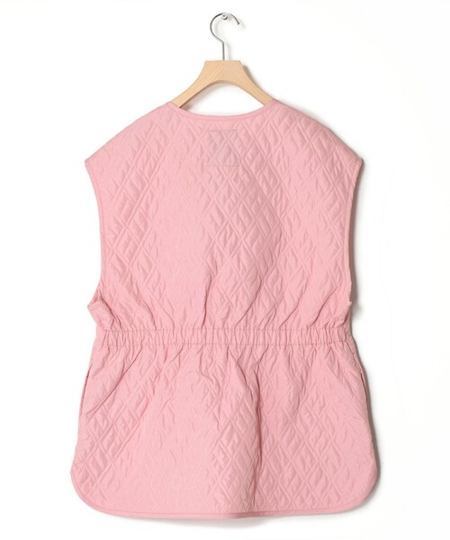 w closet(ダブルクローゼット)の「★先行予約★前リボンVネックキルティングベスト【4月上旬入荷】(ジャケット/アウター・レディース・アイボリー/ピンク/イエロー・FREE)」の15枚目の写真