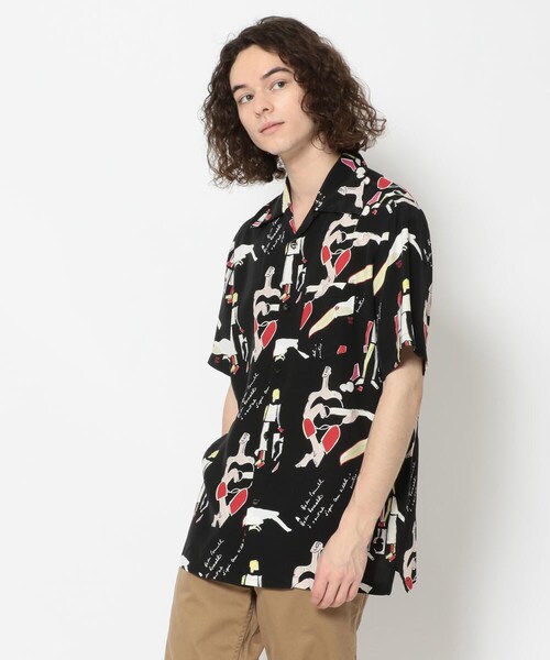 aloha blossom(アロハブロッサム)の「Aloha Blossom/アロハブロッサム/BOSSA NOVA SHIRTS(トップス・メンズ・WHITE/BLACK・38/40/42)」の1枚目の写真