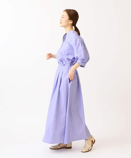 IENA コットンナイロンヘアラインストライプセットアップ IENA（イエナ）の「コットンナイロンヘアラインストライプ