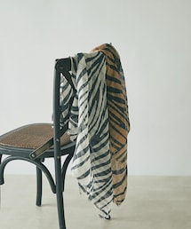 un dix cors（アンディコール）の「《予約》【MARFA(マーファ)】ZEBRA柄リネン混ストール（ストール/ショール）」