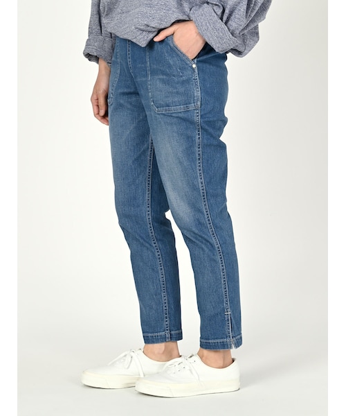 45R ライ麦デニムのストレッチ桃比女（インディゴ 焦）サイズ4