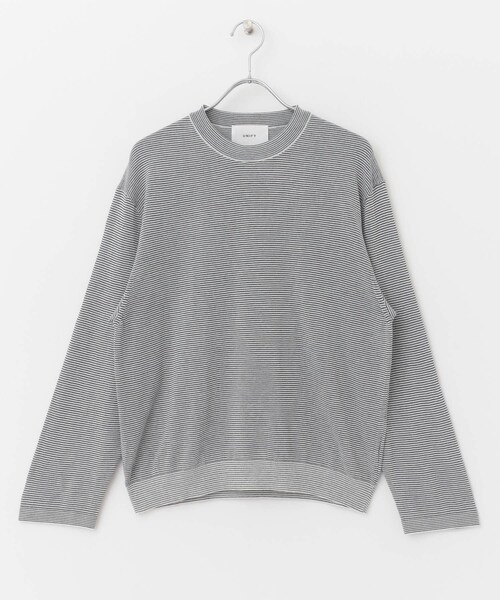 unify（ユニファイ）の「UNIFY コットンシルククルーニット（その他・レディース・トープ/ネイビー・one）」の3枚目の写真