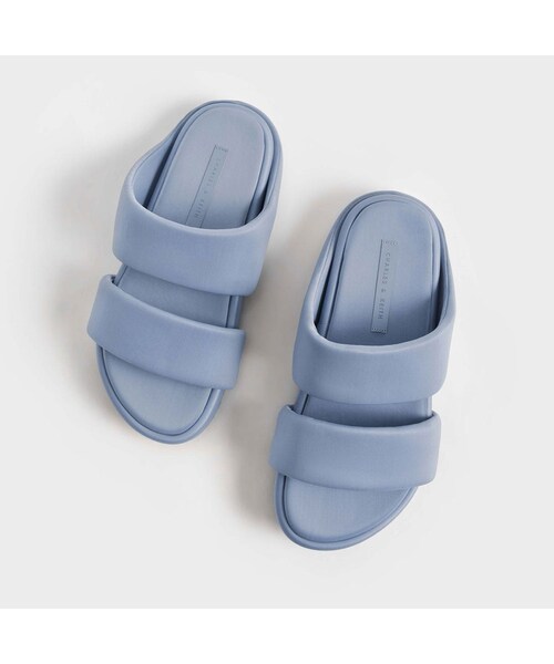CHARLES & KEITH(チャールズ & キース)の「【2022 SPRING 新作】リサイクルポリエステル パデットスライドサンダル / Recycled Polyester Padded Slide Sandals (Li(その他・レディース・LightBlue・35/22.5cm/36/23cm/37/23.5cm/38/24.5cm/39/25cm/40/25.5cm)」の5枚目の写真