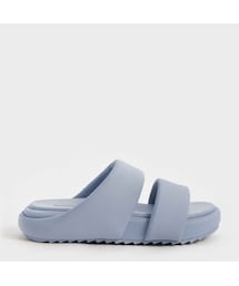 CHARLES & KEITH | 【2022 SPRING 新作】リサイクルポリエステル パデットスライドサンダル / Recycled Polyester Padded Slide Sandals （Li