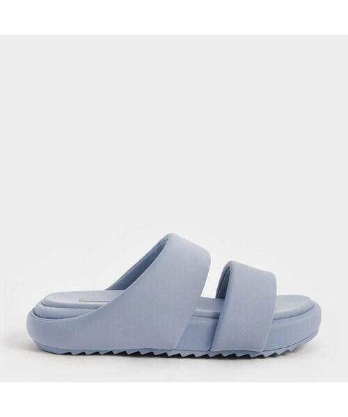 CHARLES & KEITH(チャールズ & キース)の「【2022 SPRING 新作】リサイクルポリエステル パデットスライドサンダル / Recycled Polyester Padded Slide Sandals (Li(その他・レディース・LightBlue・35/22.5cm/36/23cm/37/23.5cm/38/24.5cm/39/25cm/40/25.5cm)」の1枚目の写真