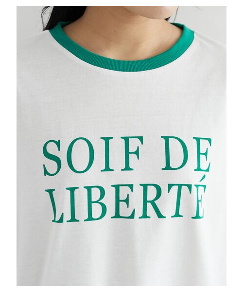 Green Parks(グリーンパークス)の「・novem 9 リンガーロゴロンT(トップス・レッド/ライムグリーン/グリーン/ネイビー・F)」の9枚目の写真