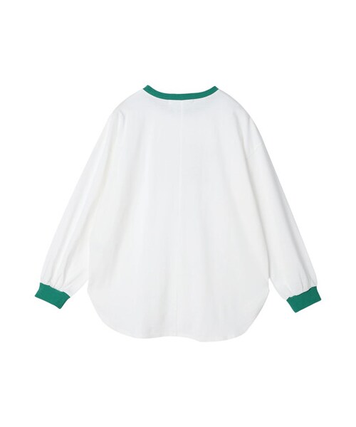 Green Parks(グリーンパークス)の「・novem 9 リンガーロゴロンT(トップス・レッド/ライムグリーン/グリーン/ネイビー・F)」の17枚目の写真