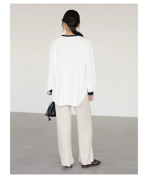 Green Parks(グリーンパークス)の「・novem 9 リンガーロゴロンT(トップス・レッド/ライムグリーン/グリーン/ネイビー・F)」の13枚目の写真