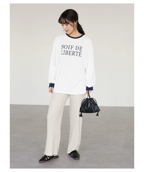 Green Parks(グリーンパークス)の「・novem 9 リンガーロゴロンT(トップス・レッド/ライムグリーン/グリーン/ネイビー・F)」の11枚目の写真