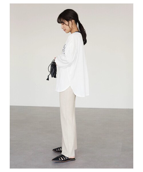 Green Parks(グリーンパークス)の「・novem 9 リンガーロゴロンT(トップス・レッド/ライムグリーン/グリーン/ネイビー・F)」の12枚目の写真