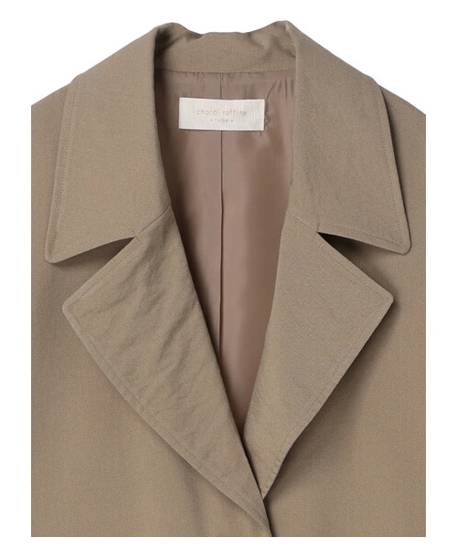 Green　Parks（グリーンパークス）の「Big テーラードジャケット（ジャケット/アウター・ダークグレー/ベージュ・F）」の9枚目の写真