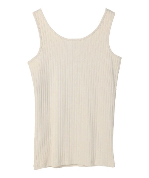 earth music&ecology（アースミュージックアンドエコロジー）の「ランダムリブ2wayタンクトップ（トップス・オフホワイト/ライトグレー/ブラック/ライトベージュ・S/M）」の8枚目の写真