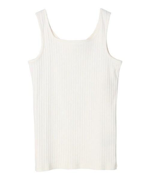 earth music&ecology（アースミュージックアンドエコロジー）の「ランダムリブ2wayタンクトップ（トップス・オフホワイト/ライトグレー/ブラック/ライトベージュ・S/M）」の15枚目の写真