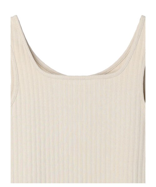 earth music&ecology（アースミュージックアンドエコロジー）の「ランダムリブ2wayタンクトップ（トップス・オフホワイト/ライトグレー/ブラック/ライトベージュ・S/M）」の9枚目の写真
