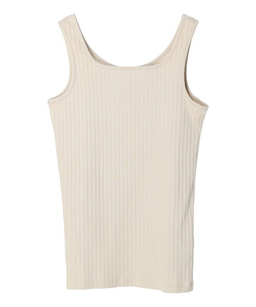 earth music&ecology（アースミュージックアンドエコロジー）の「ランダムリブ2wayタンクトップ（トップス・オフホワイト/ライトグレー/ブラック/ライトベージュ・S/M）」の7枚目の写真