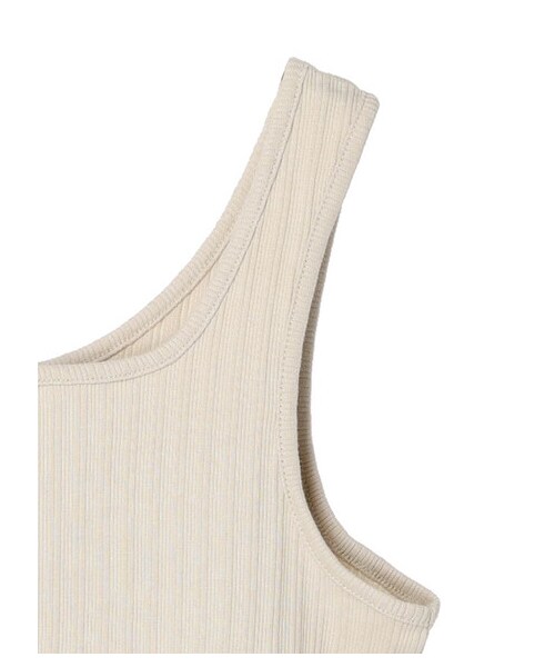 earth music&ecology（アースミュージックアンドエコロジー）の「ランダムリブ2wayタンクトップ（トップス・オフホワイト/ライトグレー/ブラック/ライトベージュ・S/M）」の10枚目の写真