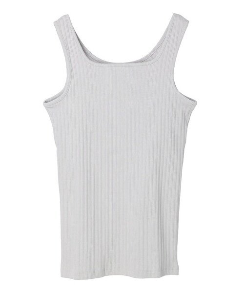 earth music&ecology（アースミュージックアンドエコロジー）の「ランダムリブ2wayタンクトップ（トップス・オフホワイト/ライトグレー/ブラック/ライトベージュ・S/M）」の20枚目の写真